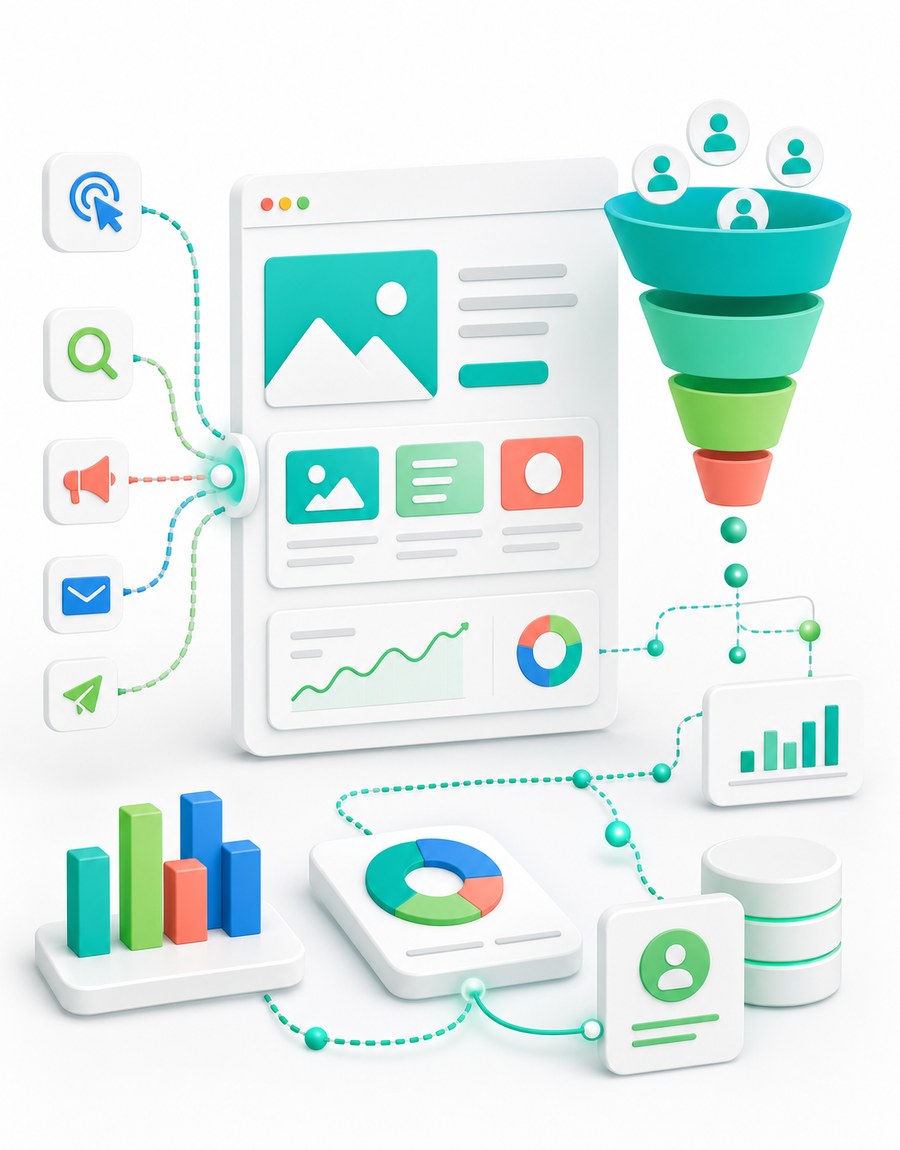 Посадочные страницы, аналитика и связка рекламы с CRM